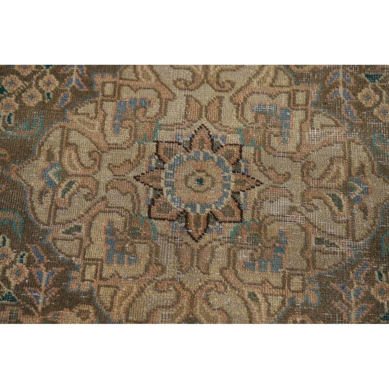 Traditional Mashad Persian Area Rug Handmade Wool Carpet - 9'3" x 12'10"