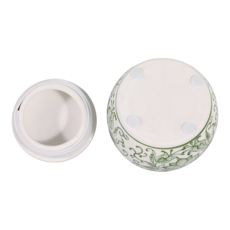 Decorative Ceramic Candle with Lid - Lavender Verbena Scented Candle - 4.5"