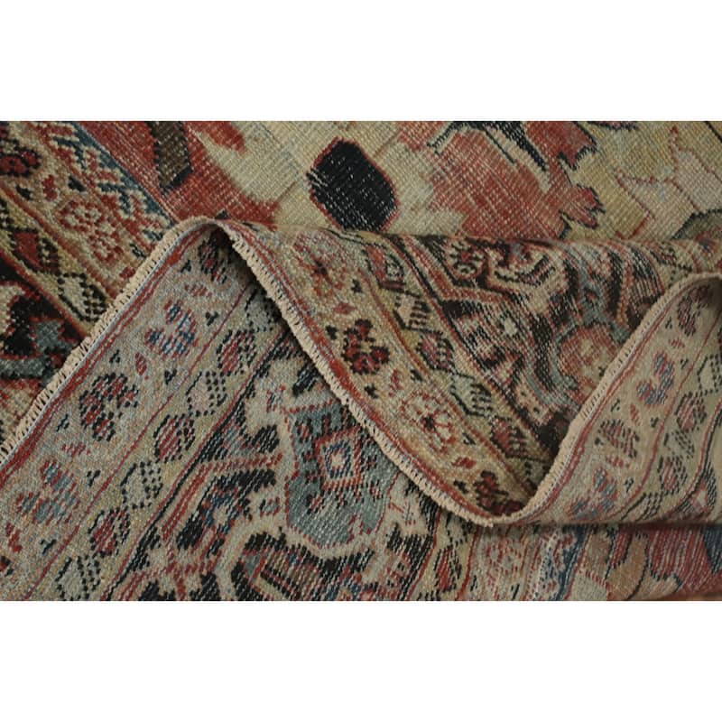 Hand Knotted Oriental 100% Wool Carpet Traditional Floral Oranges & Rust Sultanabad Area Rug - 12' 7'' X 9' 4''