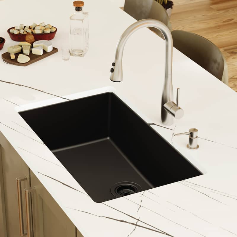 Karran Undermount 32.5 in. Large Single Bowl Quartz Kitchen Sink