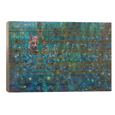 Shy Little Spies Print On Wood by Iris Scott - Multi-Color