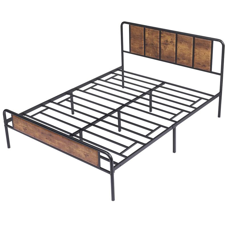 Taomika 3-Pieces Mid Century Bedroom Set,Rustic Brown