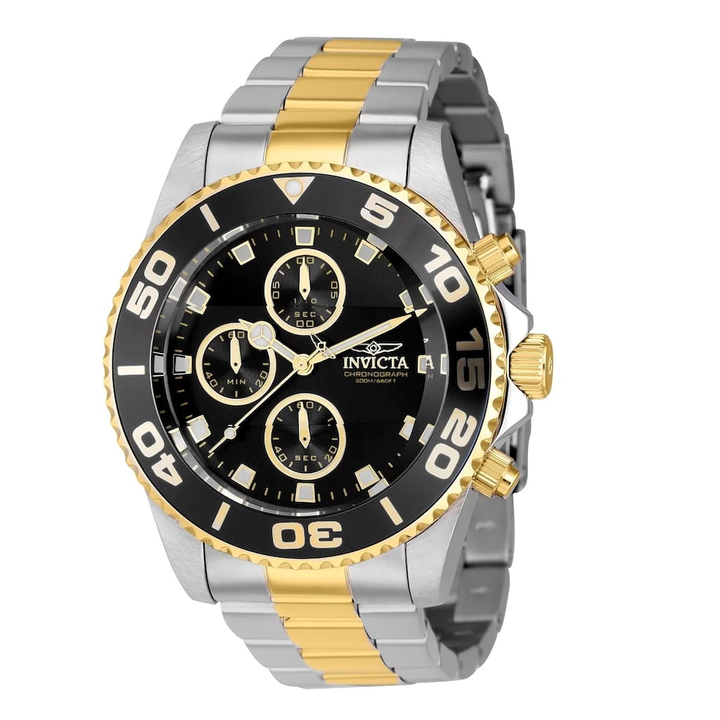 Invicta Men's 43407 Pro Diver Quartz Chronograph Black Dial Watch