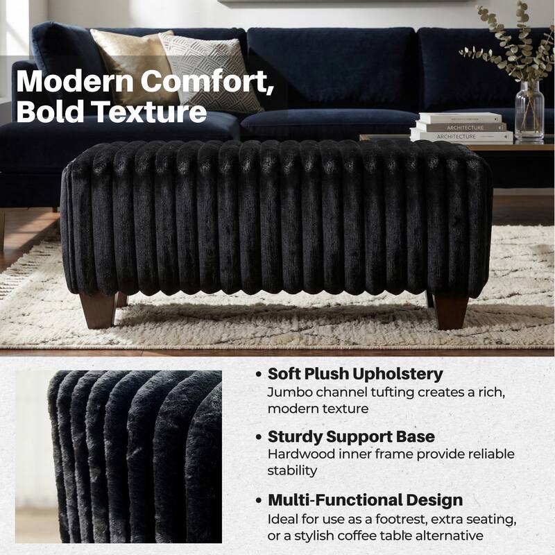 Roundhill Furniture Nolan 2-Piece Living Room Set, Chair and Ottoman