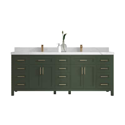 Willow Collections 84 in. W x 22 in. D Cambridge Double Sink Bathroom Vanity with Countertop