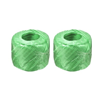 Polyester Nylon Plastic Rope Twine Bundled for Packing ,100m Green 2Pcs
