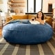preview thumbnail 26 of 66, Jaxx Cocoon 6 Ft Giant Bean Bag Sofa and Lounger for Adults, Microsuede Navy