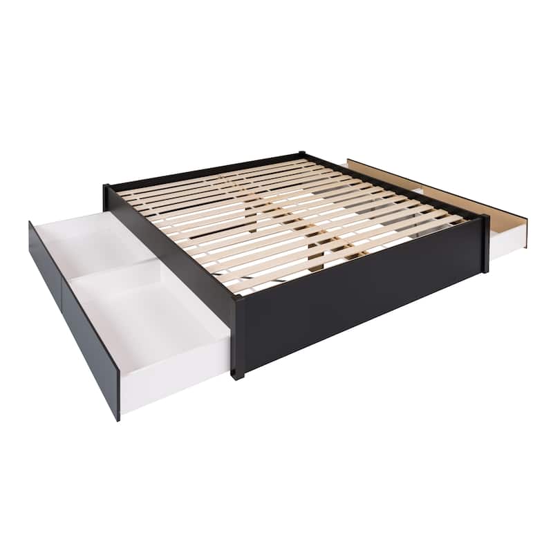 Prepac King 4-post Platform Bed with Optional Drawers