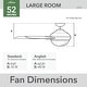 preview thumbnail 6 of 14, Hunter 52" Burroughs Ceiling Fan w/ LED Light Kit, Handheld Remote - Transitional, Industrial