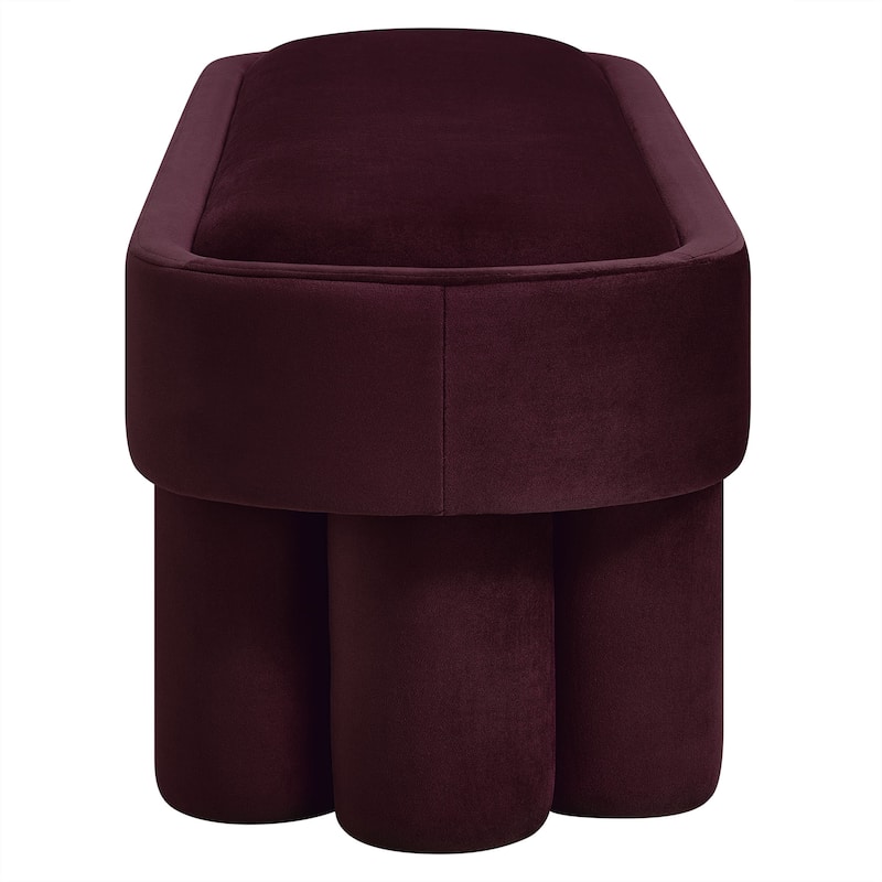 Mossi Oval Performance Velvet Accent Bench