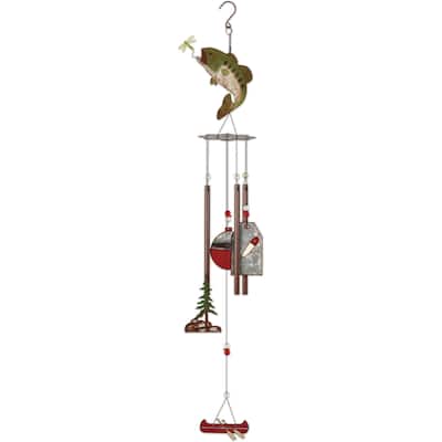 Wilderness Wonders - Catch of the Day Rustic Bass Wind Chime