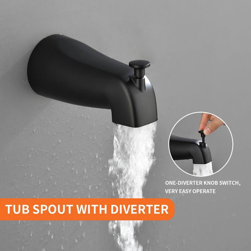 Modland Pressure Balance Shower Faucet Set 10-Setting Handheld Spray cUPC Anti-Scald Brass Valve Kit