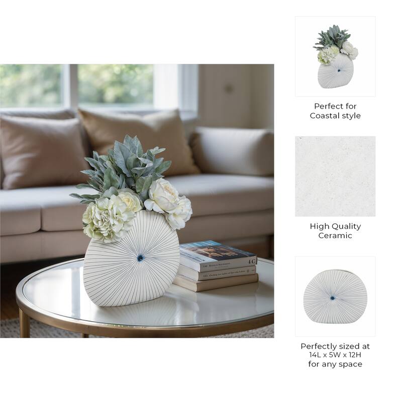 Ceramic Decorative Vase Modern Design Unique Dotted Circular Detailing