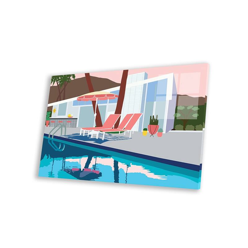 Pool Lounge I Print On Acrylic Glass by Jen Bucheli