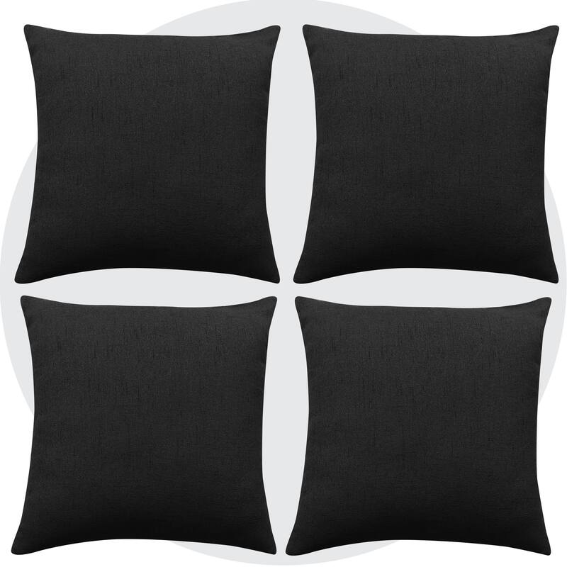 Deconovo Faux Linen Throw Pillow Covers 4 PCS(Cover Only)