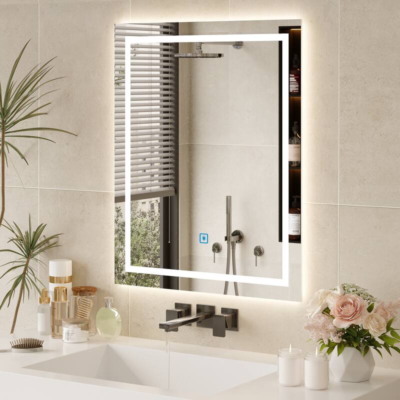 Smart Dimmable LED Bathroom, Vanity Mirror with Touch Switch