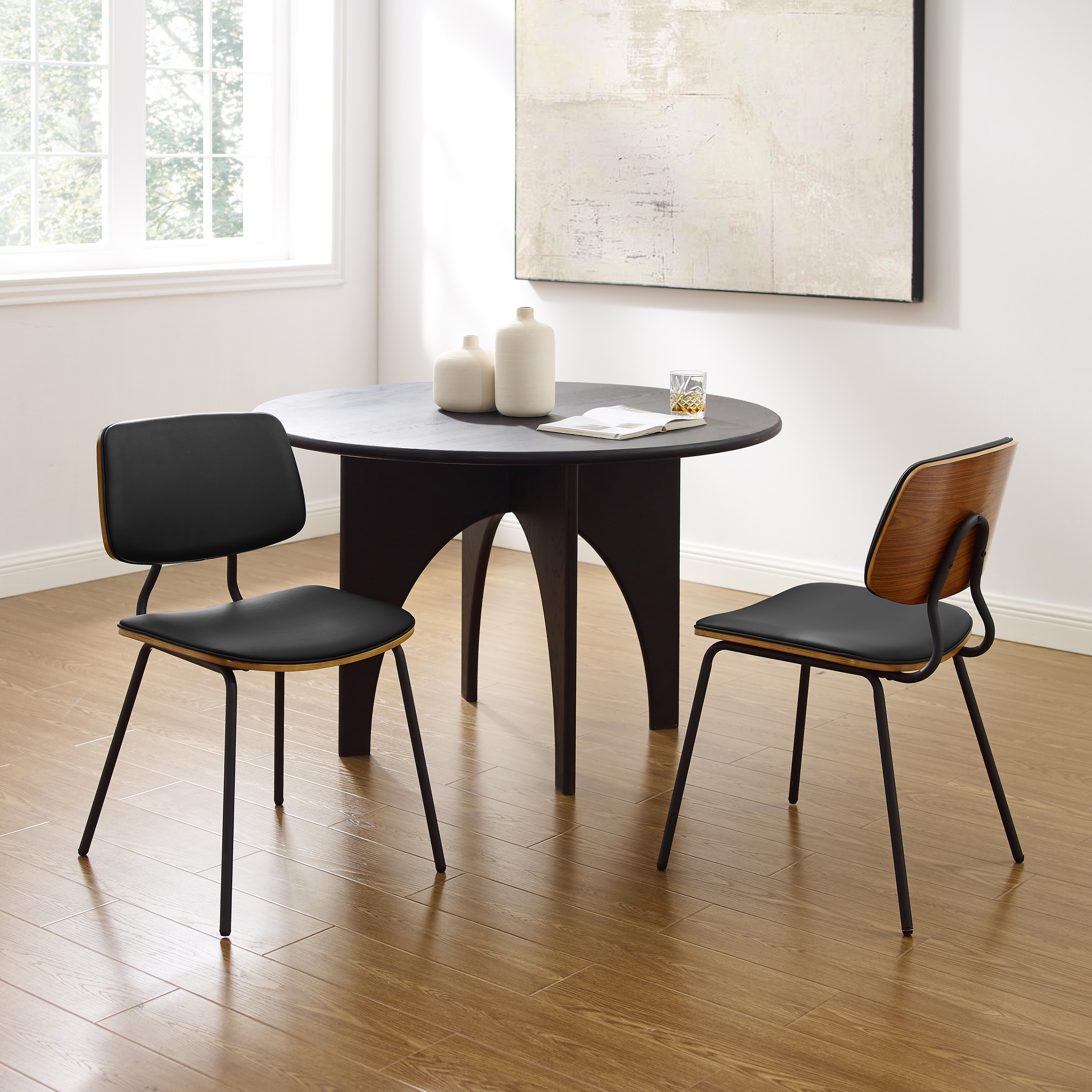 Art Leon Modern Bentwood Accent Chair (Set of 2)