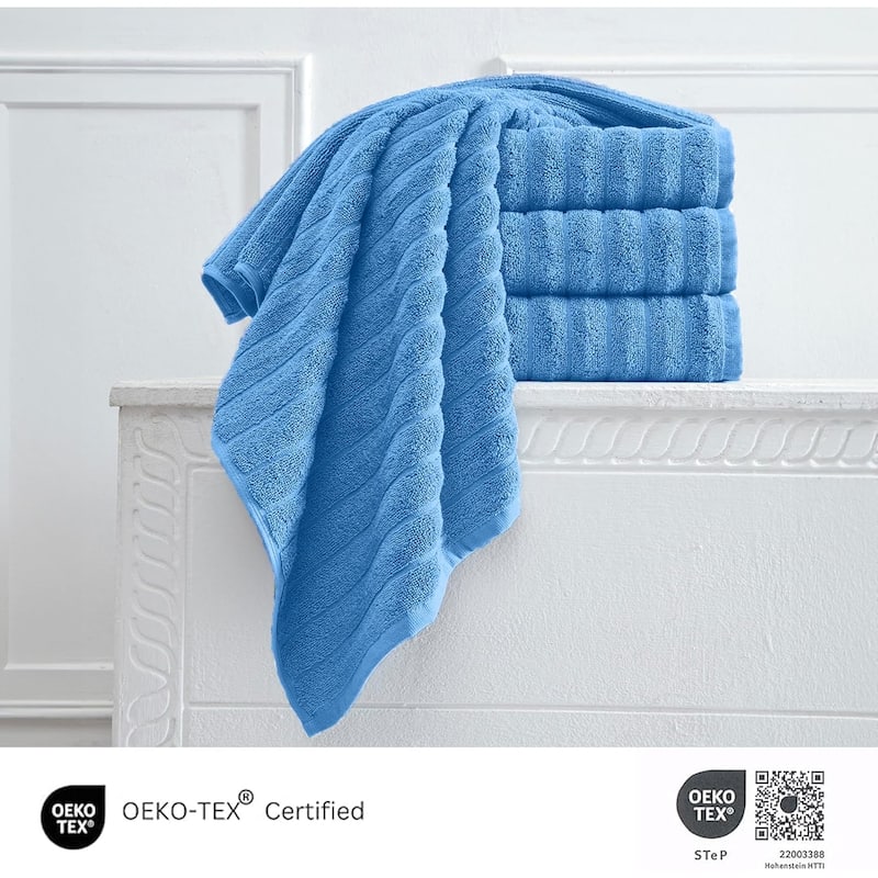 Brampton Turkish Cotton 4 Piece Bath Towels Set Heavyweight 27x54"