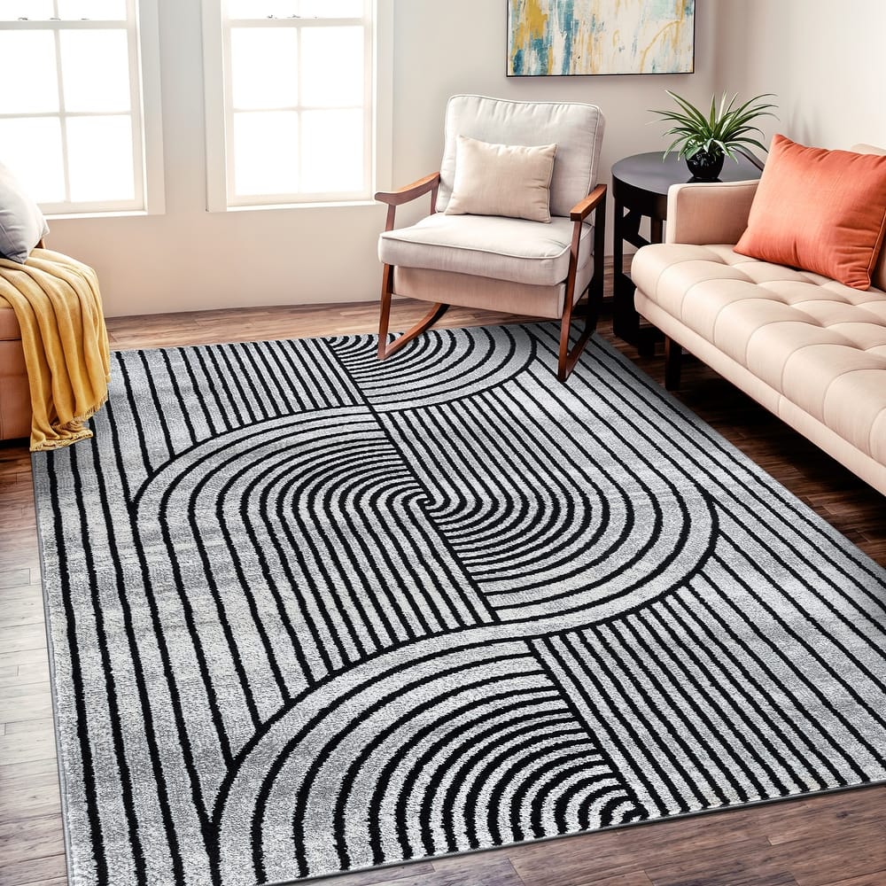 Contemporary Arch Knot Design Area Rug