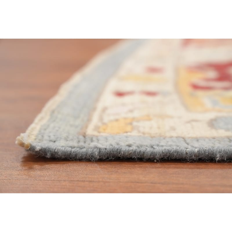 Hand Knotted Oriental 100% Wool Carpet Traditional Medallion Yellow & Gold Chobi-Peshawar Area Rug - 11' 10'' X 9' 0''