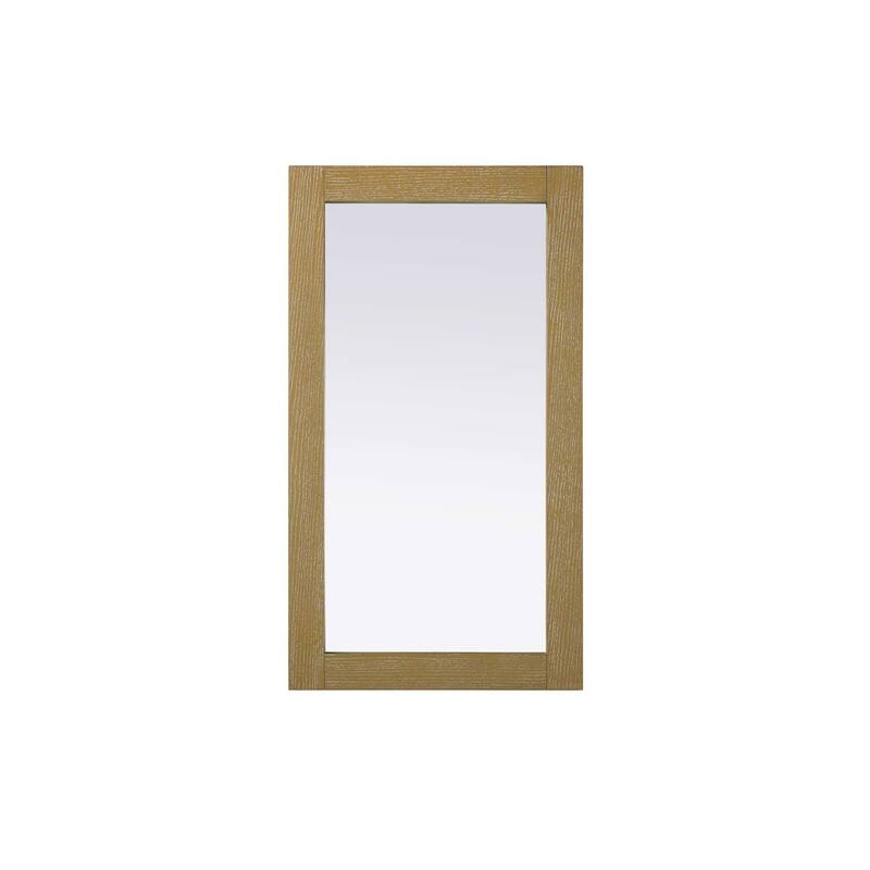 Solene Wooden Rectangle Mirror - Linen Oak - 18" x 32"