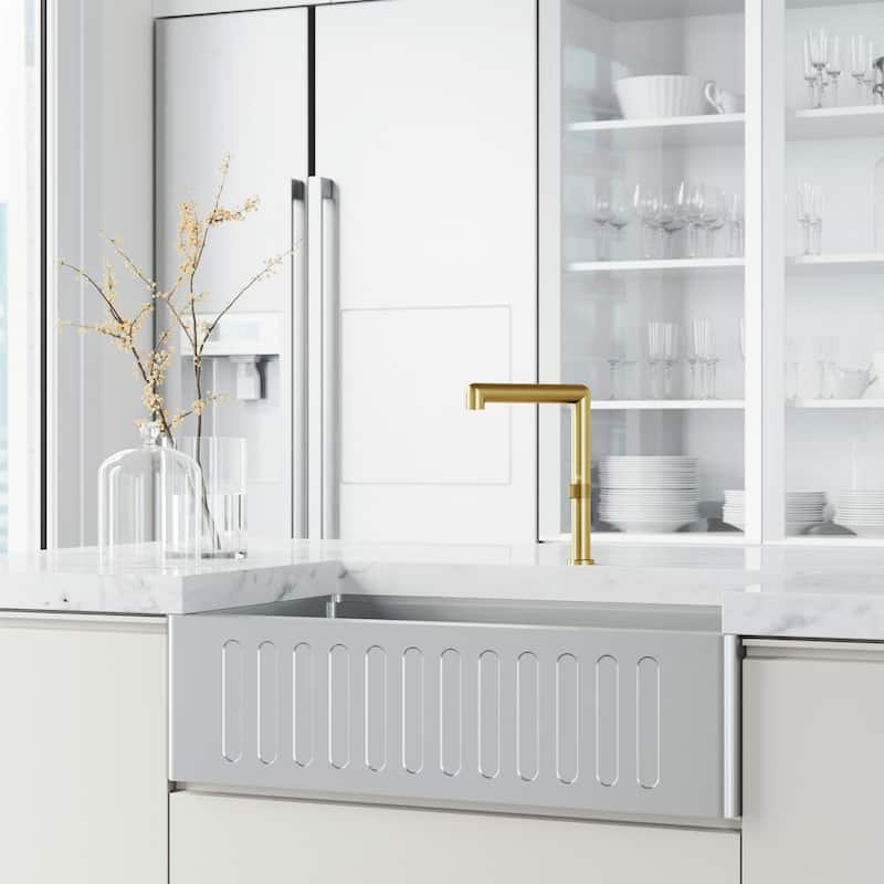 VIGO Jewel 11" H Single Handle Kitchen Bar Faucet