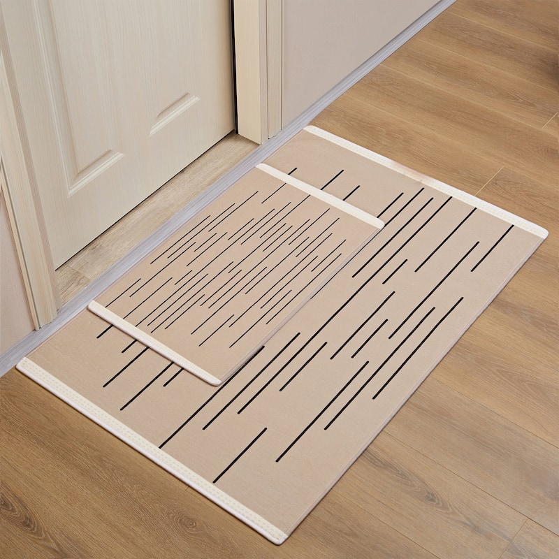 Javlergo Door Mat, Washable Indoor Outdoor Floor Doormat, 47.2" x 31.5"/28.7" x 16.9"