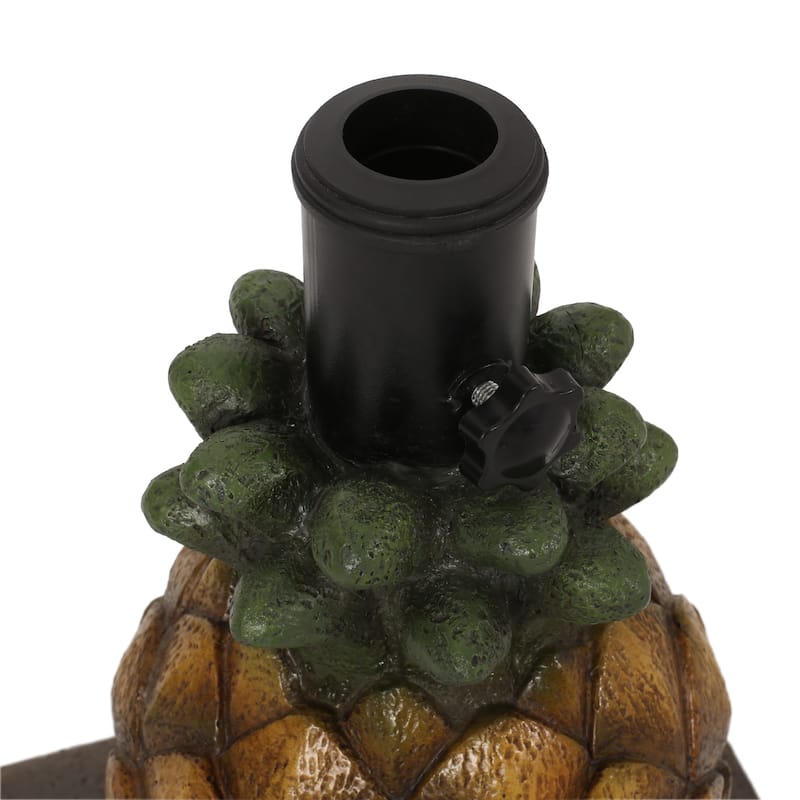 Ferrer Pineapple Umbrella Base by Christopher Knight Home - 14.00" W x 14.00" L x 18.00" H