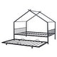 preview thumbnail 24 of 58, Metal Montessori Bed Platform Bed Frame with Twin Size Trundle