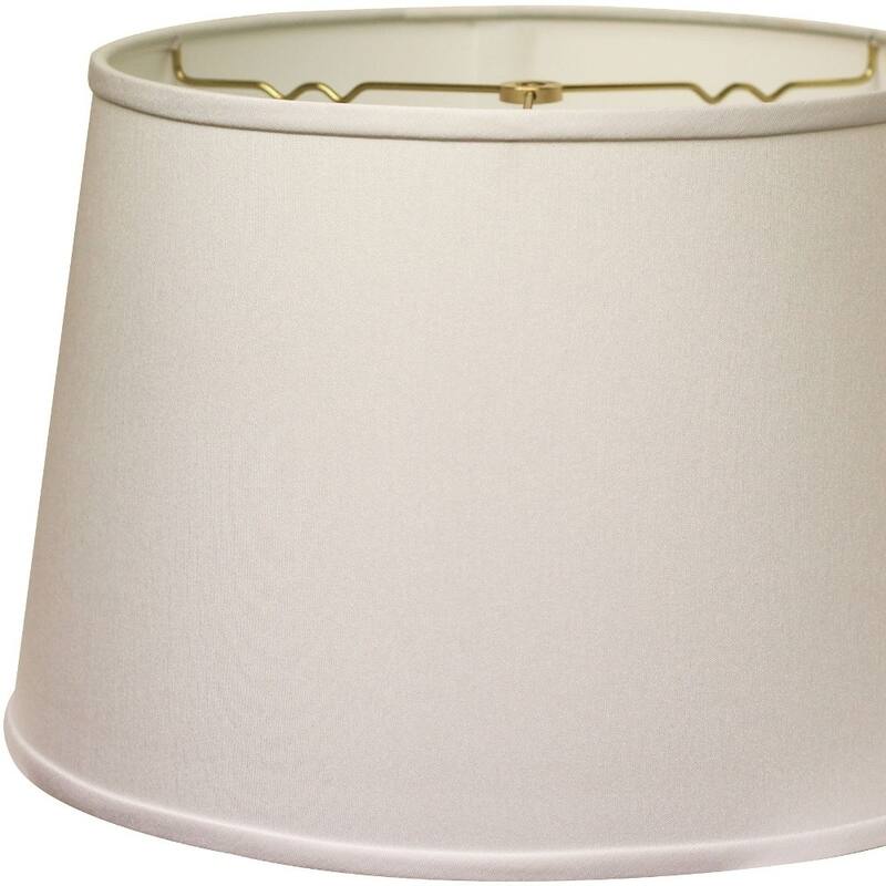 18" White Rounded Empire Slanted No Slub Lampshade - 18" L x 18" W x 11.5" H
