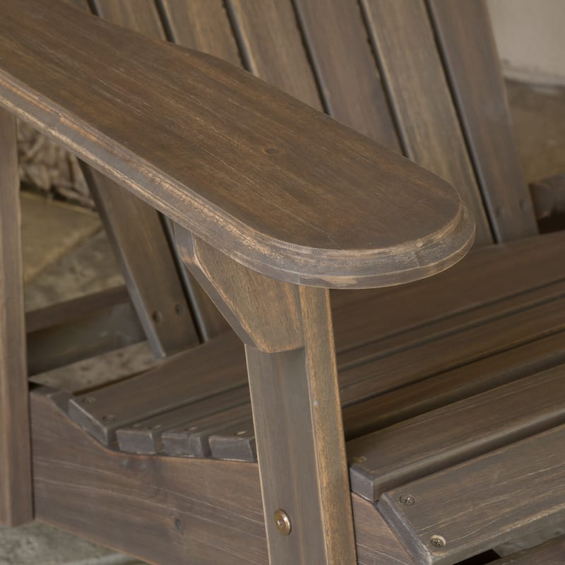 Hayle Wood Outdoor Reclining Adirondack Chair by Christopher Knight Home - 67.25" L x 29.50"W x 29.50" H