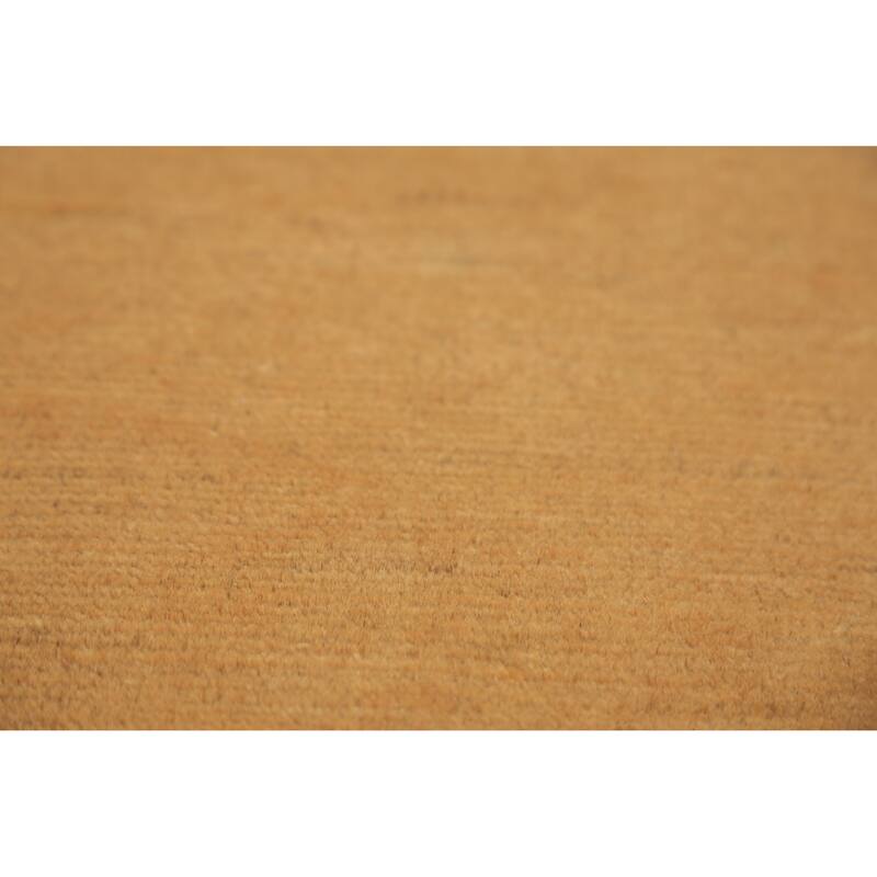 Yellow Gabbeh Oriental Area Rug Hand-Knotted Wool Carpet - 3'11" x 8'0"