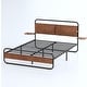 preview thumbnail 11 of 14, King Metal Platform Bed Frame with Upholstered Headboard Wireless Charging