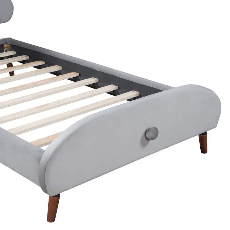 Platform Bed with Sheep-Shaped Headboard
