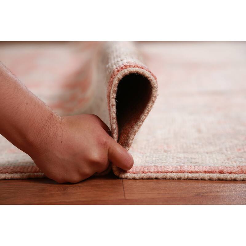 Hand Knotted Oriental 100% Wool Carpet Transitional Geometric Oranges & Rust Oushak Area Rug - 10' 2'' X 8' 4''