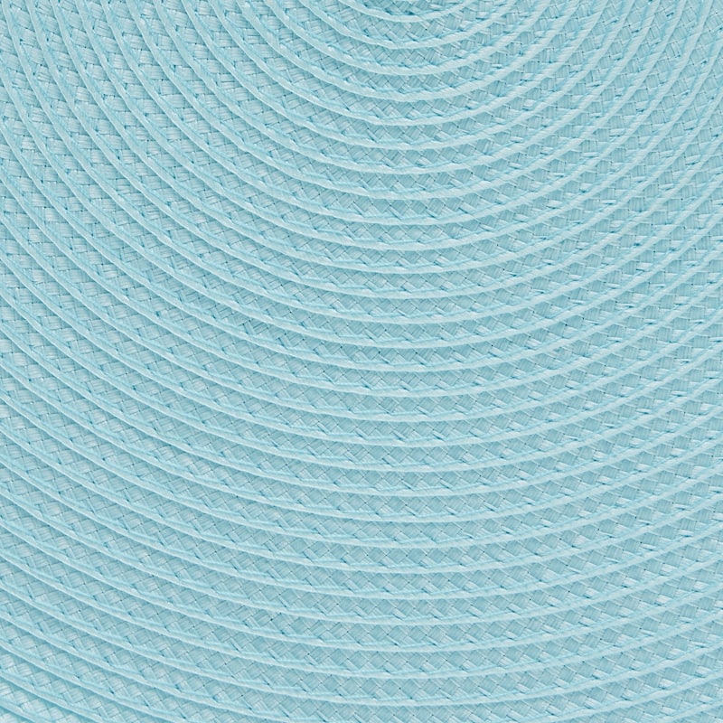 DII White Round PP Woven Placemat Set of 6