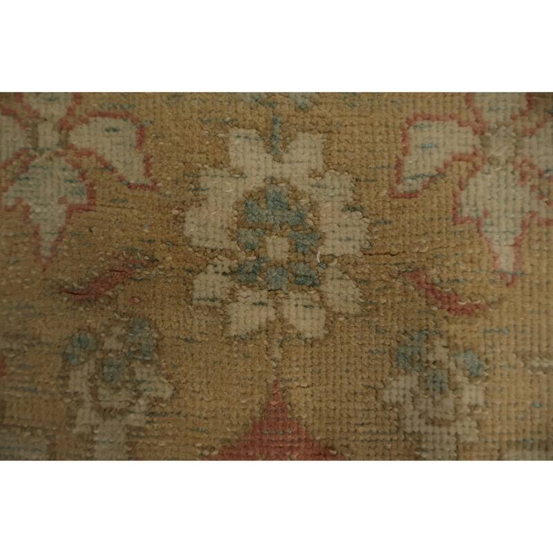 Hand Knotted Oriental 100% Wool Carpet Traditional All-Over Brown Ziegler Area Rug - 3' 9'' X 1' 11''