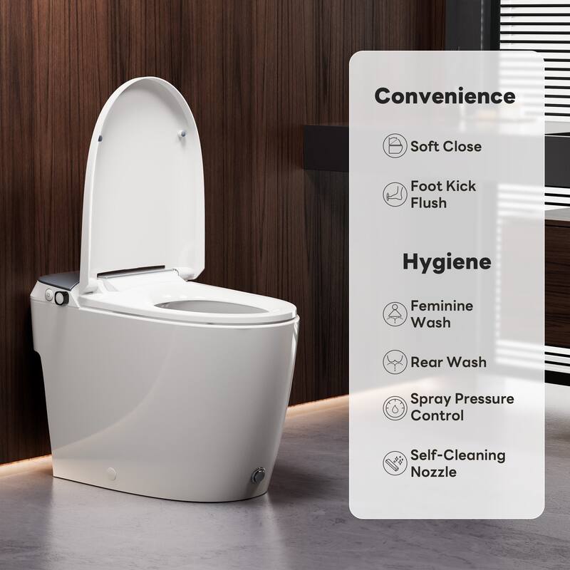 Casta Diva Non-Electric Bidet Toilet for Bathrooms, 1.0 GPF