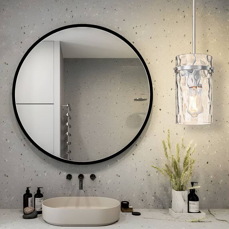 Starsky Modern Clear Hammered Glass Kitchen Island Pendant Light