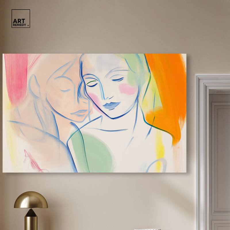Brushstroke Bond Canvas by Art Remedy, Gallery Wrapped