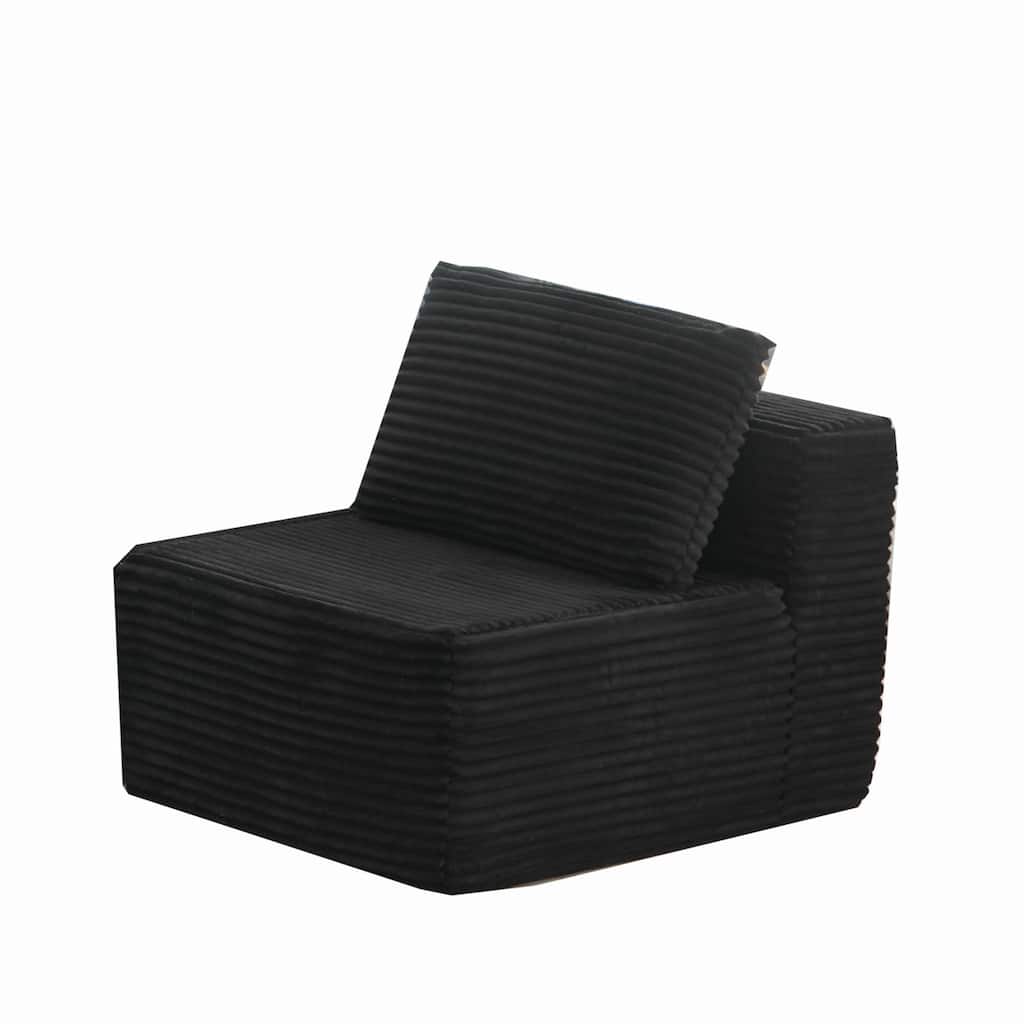 Modular Sectional Couches for Living Room, Single Seat (Black), Can extend an L-shaped sofa or transform it into a U-shaped sofa