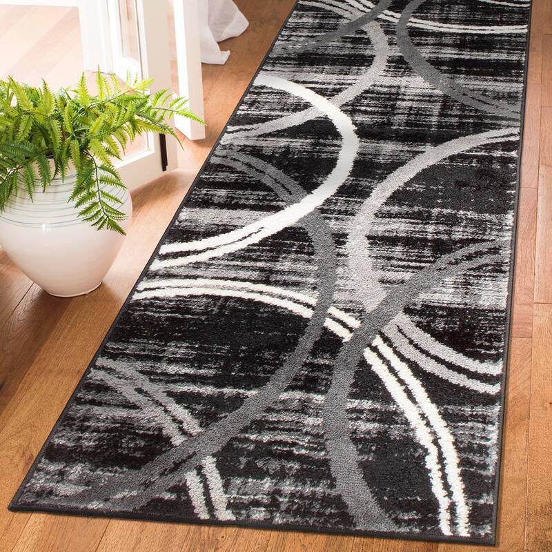 World Rug Gallery Contemporary Abstract Circles Design Area Rug