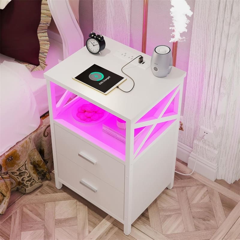 Nightstand with Charging Station