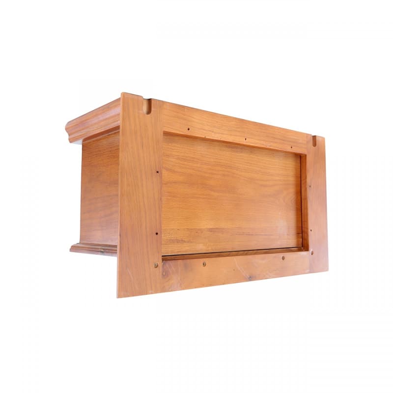 High Tank Toilet Conversion Kit - Light Mahogany woth Chrome Top Entry Renovators Supply