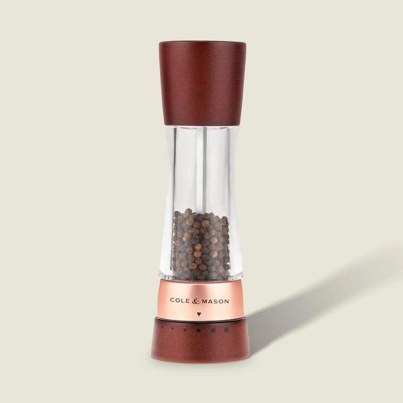 Cole & Mason Derwent Chestnut Rose Gold Pepper Mill 7.5"