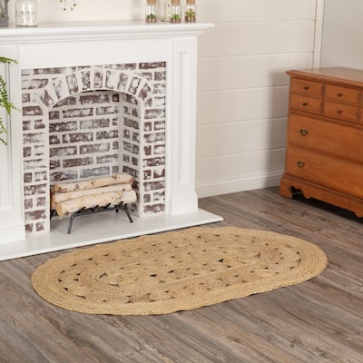 Celeste Jute Rug Oval 36x60 by VHC Brands - 3' x 5'
