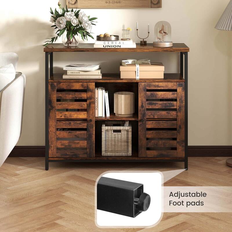 Costway Buffet Cabinet Industrial Sideboard Storage Cabinet with - See Details