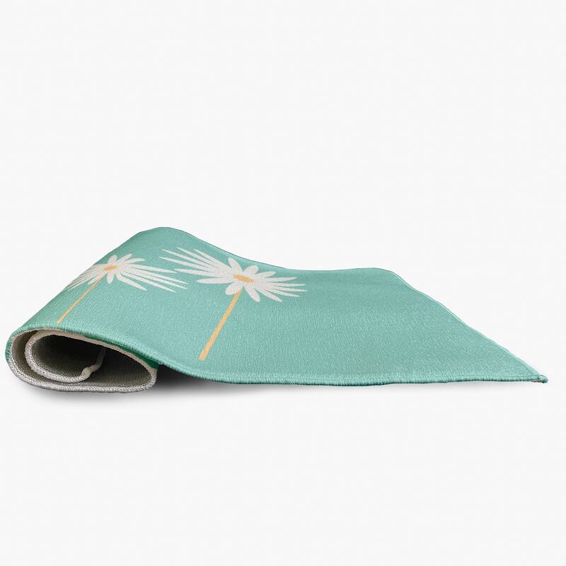 Floral Print Spring Chenille Indoor/Outdoor Rug