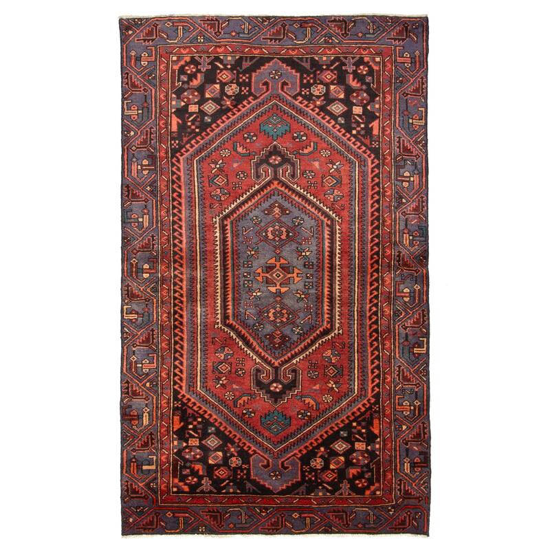 ECARPETGALLERY Hand-knotted Andelz Red Wool Rug - 4'0 x 7'0