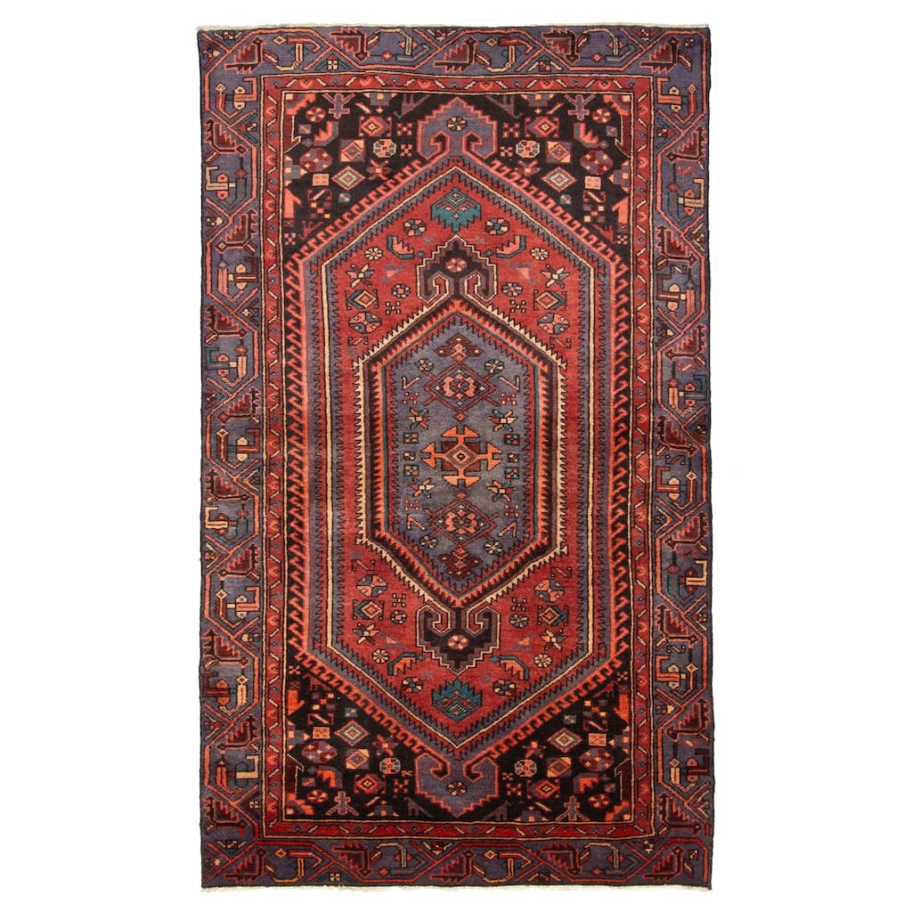 ECARPETGALLERY Hand-knotted Andelz Red Wool Rug - 4'0 x 7'0